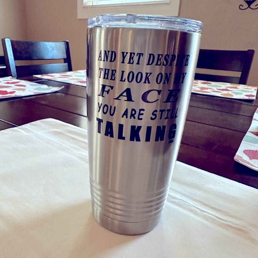 Funny thermal tumbler